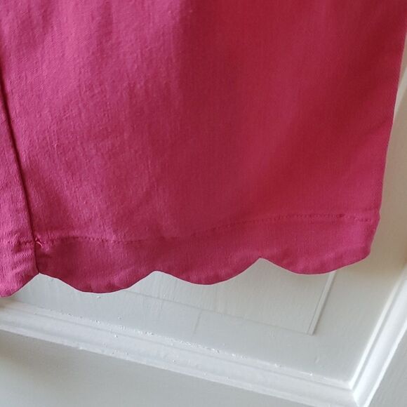 ZAC & RACHEL HOT PINK CAPRI CROPPED PANTS SIZE 8 PULL ON ELASTIC PREPPY - Picture 3 of 6